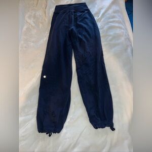 Lululemon Women's Blue Cinch Tie Bottoms Oversized Lounge Pants Leggings 4